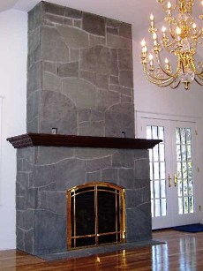 slate fireplace