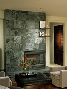 slate fireplace