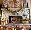slate stone fireplace