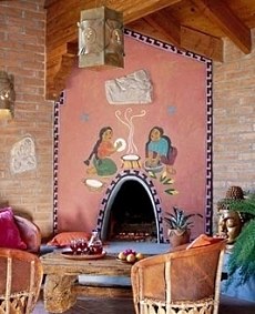 spanish style fireplace