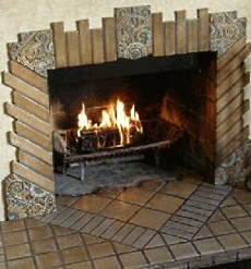 spanish style fireplace