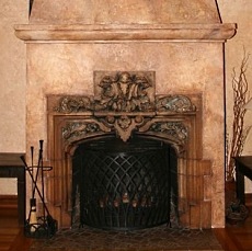 spanish style fireplace