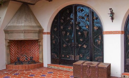 spanish style fireplace