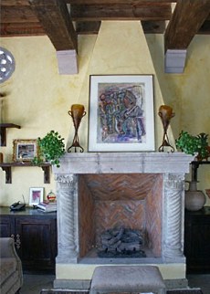 spanish style fireplace