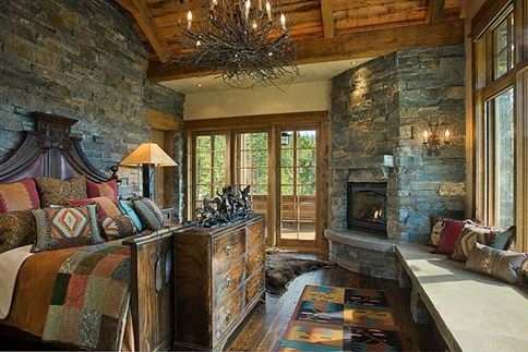 stacked stone fireplace pictures