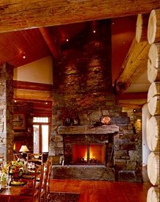 stacked stone fireplace pictures