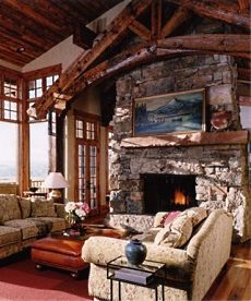 stacked stone fireplace pictures