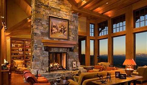 stacked stone fireplace pictures