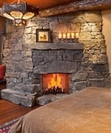 stone corner fireplaces