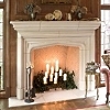 faux stone fireplace