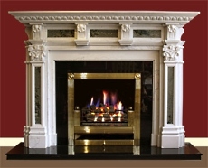 stone fireplace mantle