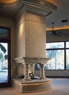 stone fireplace mantle