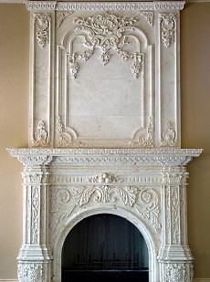 stone fireplace mantle