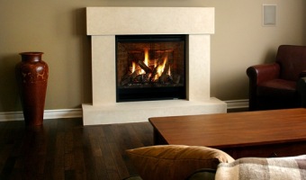 stone fireplace photo