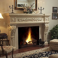 stone fireplace photo