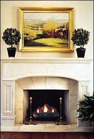 stone fireplace photo