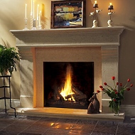 stone fireplace photo 