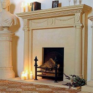 stone fireplace photo