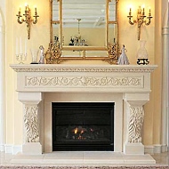 stone fireplace photo