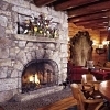 stone fireplace