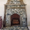 stone masonry fireplace