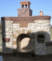 outdoor stone fireplace design