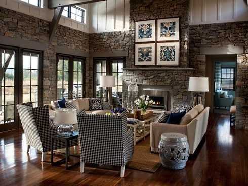 stone fireplace design