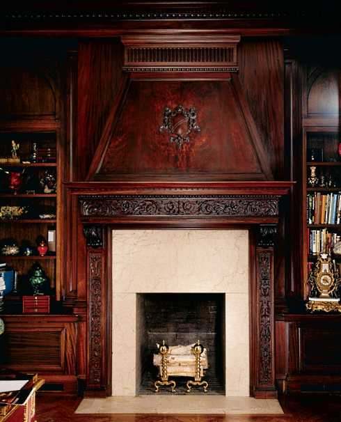 wood fireplace surround