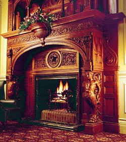 antique fireplace