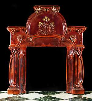 art nouveau fireplace