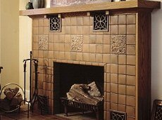 arts and crafts fireplace