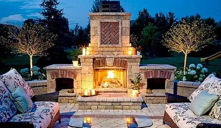 outdoor fireplace designs