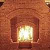 brick fireplace