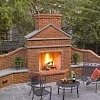 brick outdoor fireplace