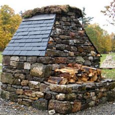 build a stone fireplace