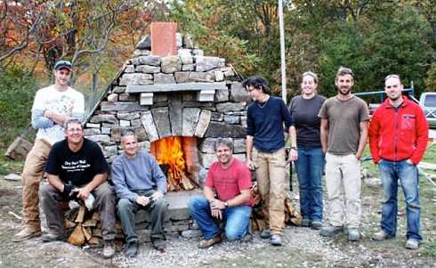 build a stone fireplace