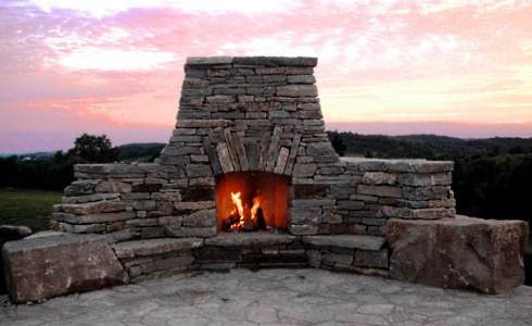 build a stone fireplace