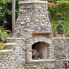 build a stone fireplace