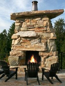 build a stone fireplace