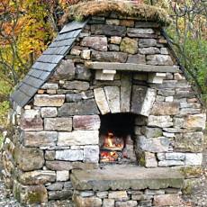 build a stone fireplace