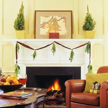 christmas decorating fireplace