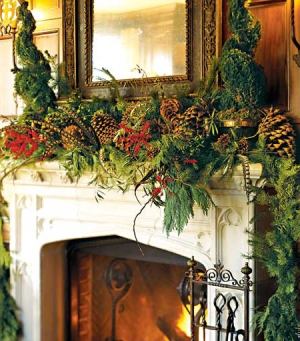 christmas decorating fireplace