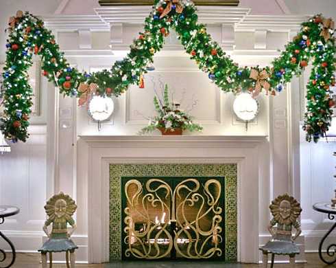 christmas fireplaces