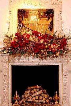 christmas fireplaces