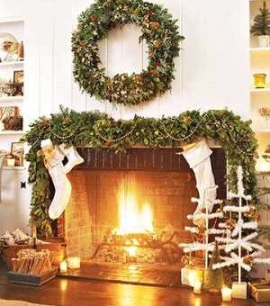 christmas fireplaces