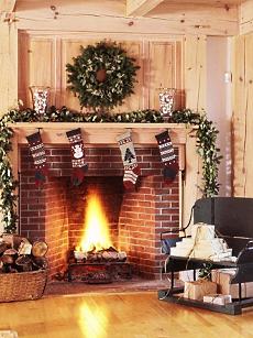 christmas fireplaces