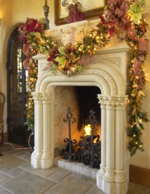 christmas fireplaces