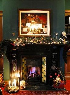 christmas fireplaces