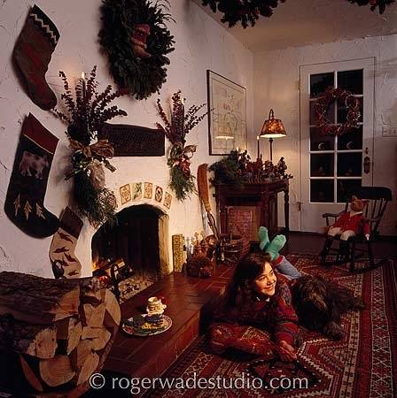 christmas fireplaces