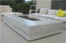 concrete outdoor fireplace